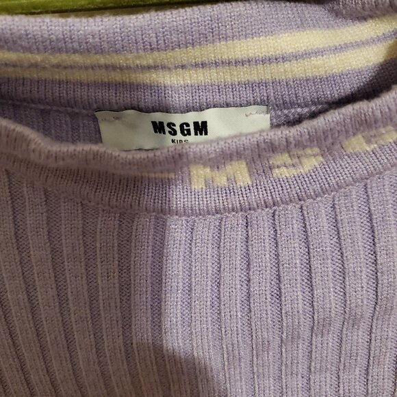 MSGM SWEATER PURPLE FOR GIRLS Size 12 - Picture 3 of 7